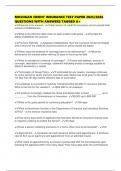 MICHIGAN CREDIT INSURANCE TEST PAPER 2025&sol;2026 QUESTIONS WITH ANSWERS TAGGED A&plus;