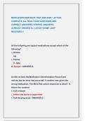 MEDICATION AIDE MACE TEST 2025&sol;2026 &vert;  ACTUAL  COMPLETE ALL REAL EXAM QUESTIONS AND                                CORRECT ANSWERS &lpar;VERIFIED ANSWERS&rpar;                             ALREADY GRADED A&plus;&vert; LATEST EXAM &vert; JUST   RELEASED &excl;&excl;