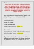 SFDC ADMIN 201 TEST FINAL EXAM SALESFORCE  CERTIFIED ADMINISTRATOR EXAM 2025 NEWEST  ACTUAL EXAM COMPLETE EXAM QUESTIONS WITH  DETAILED VERIFIED ANSWERS &lpar;100&percnt; CORRECT  ANSWERS&rpar; &sol;BRAND NEW&excl;&excl; &sol;ALREADY GRADED A&plus;&sol;  LATEST EXAM&excl;&excl;&excl; 