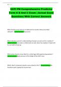 VATI PN Comprehensive Predictor Form A B And C Exam &vert; Actual Exam Questions With Correct Answers