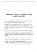 AHIP 2025 FINAL EXAM QUESTIONS AND ANSWERS