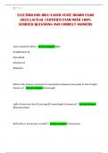 ELECTROLYSIS IBEC&plus;LASER STATE BOARD EXAM 2025 &vert; ACTUAL CERTIFIED EXAM WITH 100&percnt; VERIFIED QUESTIONS AND CORRECT ANSWERS