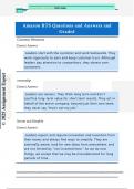 Amazon RTS Questions and Answers and  Graded