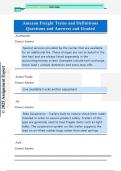 Amazon Freight Terms and Definitions Questions and Answers and Graded