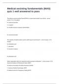 Medical assisting fundamentals &lpar;MAS&rpar; quiz 1 well answered to pass