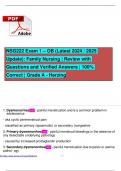 NSG222 Exam 1 &ndash; OB &lpar;Latest 2024 &sol; 2025 Update&rpar;&colon; Family Nursing &vert; Review with Questions and Verified Answers &vert; 100&percnt; Correct &vert; Grade A - Herzing