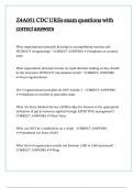 Z4A051 CDC UREs exam questions with correct answers