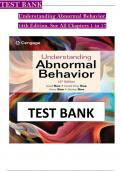 TEST BANK For Understanding Abnormal Behavior  12th Edition by David Sue &comma; Derald Wing Sue All Chapters 1-17