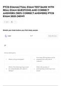 PTCB EXAMACTUAL EXAM TEST BANK WITH  REAL EXAM QUESTIONS AND CORRECT  ANSWERS &lpar;100&percnt; CORRECT ANSWERS&rpar; PTCB  EXAM 2025 &lpar;NEW&excl;&excl;