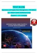 Test bank for operations and supply chain 17th edition by  robert B jacobs