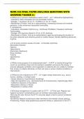 NURS 356 FINAL PAPER 2025&sol;2026 QUESTIONS WITH ANSWERS TAGGED A&plus;