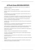 AP Psych Terms 2025&sol;2026 EDITION 