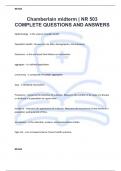 Chamberlain midterm &vert; NR 503 COMPLETE QUESTIONS AND ANSWERS