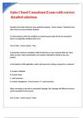 Sales Cloud Consultant Exam &lpar;261 questions&rpar; with correct detailed solutions 