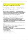 FP511 - General Financial Planning Principles&colon; - Questions With Appropriate Solutions