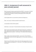 GBA 3&colon; Assignment 8 well answered to pass already passed