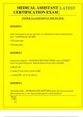  MEDICAL ASSISTANT CERTIFICATION EXAM QUESTIONS AND ANSWERS 2025