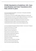 PCMH Standards & Guidelines 101&colon; Care Coordination and Care Transitions &lpar;CC&rpar; fully solved to pass