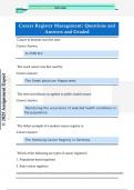 Cancer Registry Management&colon; Questions and  Answers and Graded