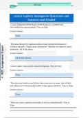 cancer registry managment Questions and  Answers and Graded