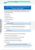 Cancer Registry Operations Questions and Answers and Graded