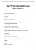 NBCE GENERAL ANATOMY 2025 ACTUAL EXAM QUESTIONS AND CORRECT ANSWERS VERIFIED ALREADY GRADED A&plus;