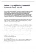 Patient Centered Medical Homes Well answered already passed