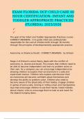 EXAM FLORIDA&colon; DCF CHILD CARE 40 HOUR CERTIFICATION- INFANT AND TODDLER APPROPRIATE PRACTICES &lpar;FLORIDA&rpar;&comma; 2025&sol;2026