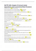 NUTR 340 chapter 8 Actual study Questions and correct&sol;verified Answers
