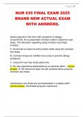 NUR 635 FINAL EXAM 2025  BRAND NEW ACTUAL EXAM  WITH ANSWERS&period; 
