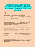 KEY POINTS EXAM&colon; DCF - SCHOOL AGE-APPROPRIATE PRACTICES &lpar;SAPR&rpar;&comma; 2025&sol;2026 WITH CORRECT&sol;ACCURATE ANSWERS