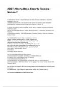 ABST Alberta Basic Security Training - Module 2 NEWEST 2025&sol;2026 ACTUAL COMPLETE QUESTIONS AND CORRECT DETAILED ANSWERS &lpar;VERIFIED ANSWERS&rpar;