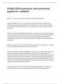 PCMH 2025 questions well answered graded A&plus; updated