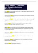 CISSP Domain 7 Questions and Complete Solutions Graded A&plus;