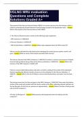 VGLNG MRU evaluation Questions and Complete Solutions Graded A&plus;