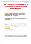 RN COMPREHENSIVE PRACTICE B  2025 BRAND NEW ACTUAL EXAM  WITH ANSWERS&period;