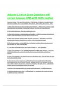 Adjuster License Exam Questions with correct Answers 2025-2026 100&percnt; Verified&period;