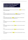 Mercury University G3 Exam Questions and Complete Solutions Graded A&plus;