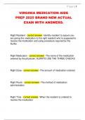 VIRGINIA MEDICATION AIDE  PREP 2025 BRAND NEW ACTUAL  EXAM WITH ANSWERS&period;