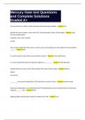 Mercury Gate Questions and Complete Solutions Graded A  Package Deal