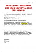 WGU C176&colon; POST ASSESSMENT  2025 BRAND NEW ACTUAL EXAM  WITH ANSWERS&period;