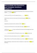 MercuryGate test Questions and Complete Solutions Graded A&plus;
