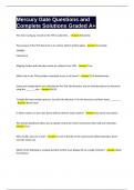 Mercury Gate Questions and Complete Solutions Graded A&plus;
