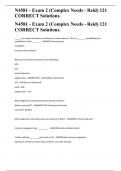 N4581 - Exam 2 &lpar;Complex Needs - Reid&rpar; 121 CORRECT Solutions&period; 
