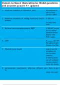 Patient-Centered Medical Home Model questions and answers graded A&plus; updated