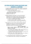 ATI PEDS&sol;OB HESI Exams Questions and  Graded A&plus; Answers 
