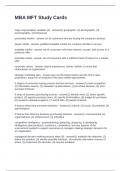 MBA MFT Study Cards Questions with Verified Answers
