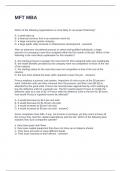 MFT MBA QUESTIONS AND ANSWERS 100&percnt; CORRECT