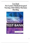 Test Bank For Lewis Medical Surgical Nursing 12th Edition Mariann Harding