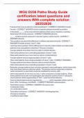 WGU D236 Patho Study Guide certification latest questions and answers With complete solution 2025&sol;2026